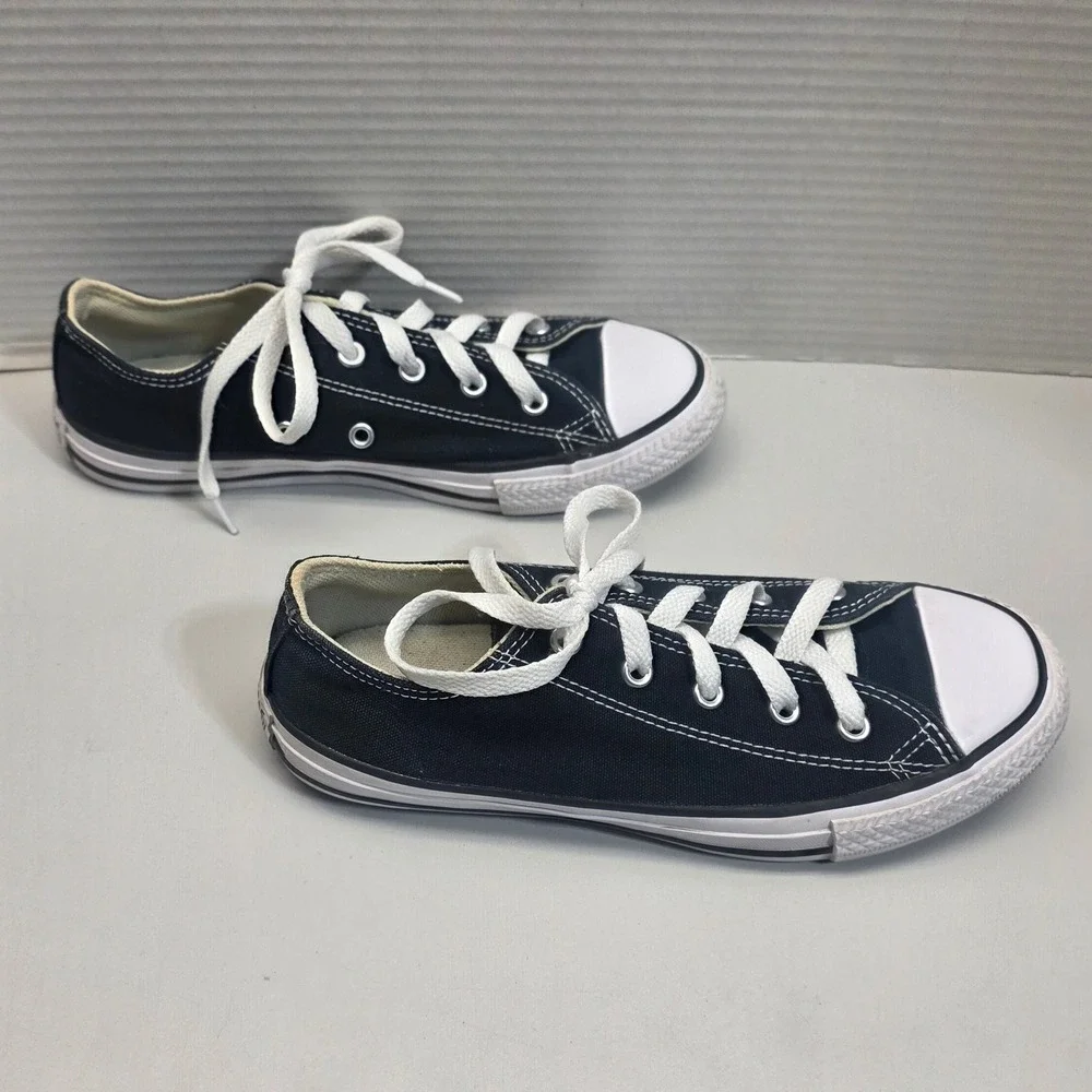 Converse Chuck‎ Taylor All Star Low Top Black Canvas Youth Shoes 3J235 Size 3
